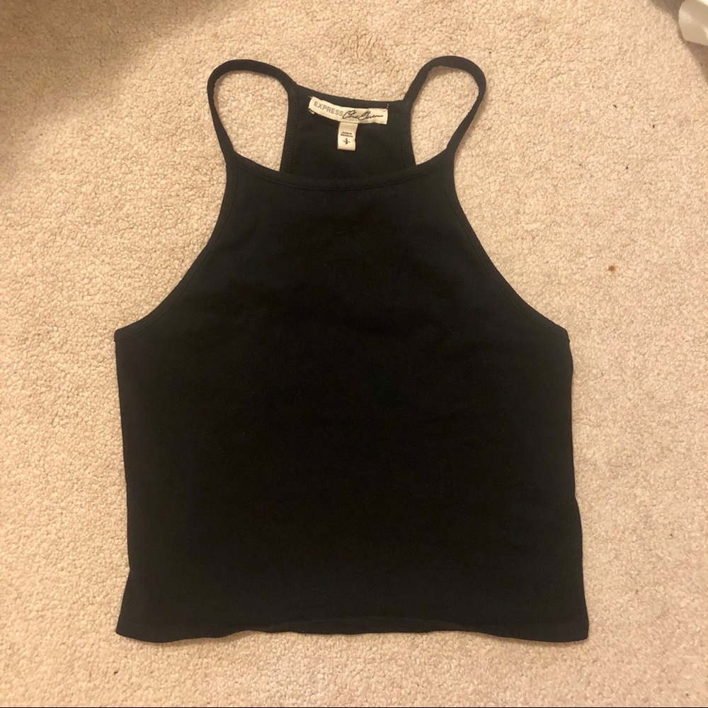 Black Halter Tank Top from Express